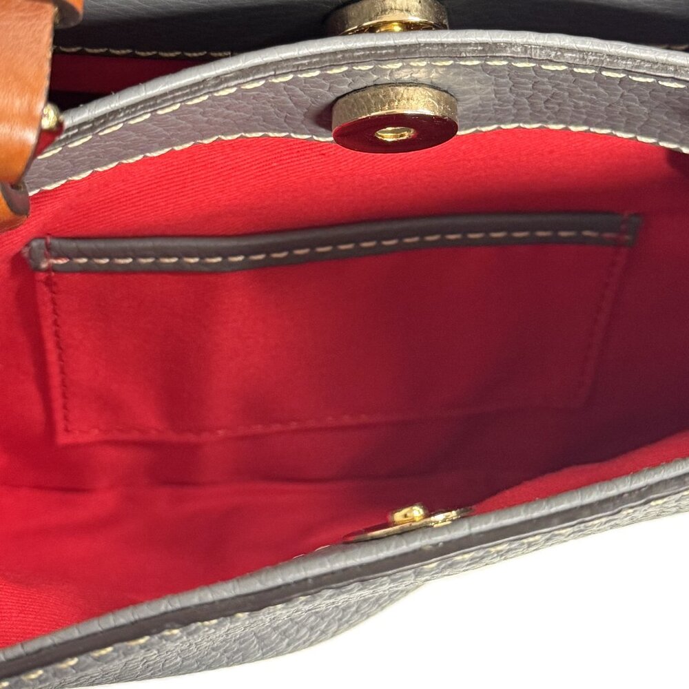 Dooney & Bourke Leather Satchel Small Flynn Bag - Picture 6 of 7